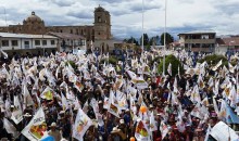 Multitudinario cierre de campaña electoral de Pachakúteq en Chumbivilcas