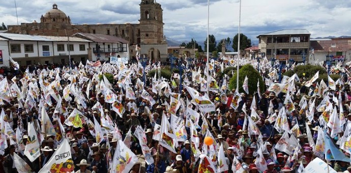 Multitudinario cierre de campaña electoral de Pachakúteq en Chumbivilcas