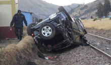 Aparatoso accidente en el distrito de Maranganí deja dos heridos
