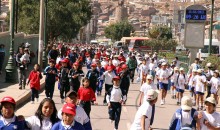 Jóvenes de Quillabamba participaron de una maratón contra el tráfico y consumo de drogas