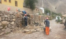 Restituyen andén afectado en Ollantaytambo por paso de vehículo pesado