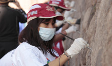 Campaña de limpieza de muros en el centro histórico concluirá a fines de noviembre