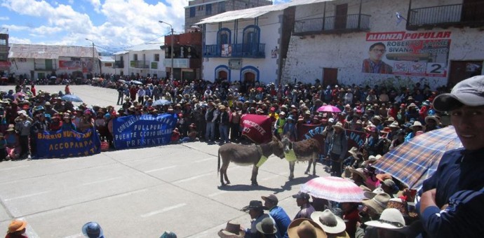 Chumbivilcanos pretendieron botar en burros a alcalde David Vera y a su gerente