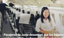 Pasajeros denuncian que los bajaron del avión para darle preferencia a Keiko Fujimori