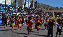 Cronograma del desfile folclórico de instituciones educativas en el mes de junio