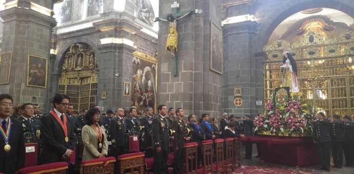 Región policial y feligresía cusqueña celebraron el Día de santa Rosa de Lima