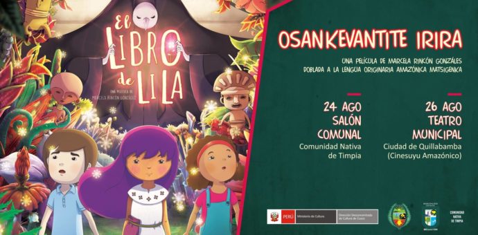 Cultura Cusco concluyó doblaje de película animada al idioma Matsigenka