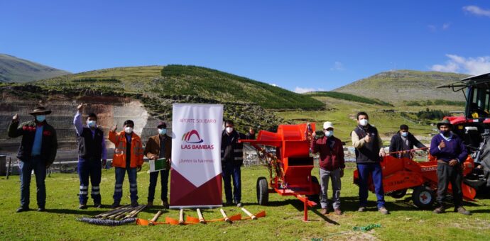 Las Bambas dona maquinarias y herramientas agrícolas a la comunidad Manuel Seoane Corrales, Challhuahuacho