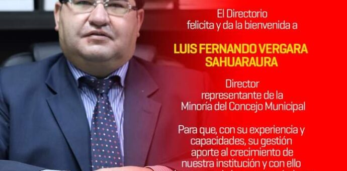 Magister Luis Fernando Vergara es designado miembro del directorio de Caja Cusco
