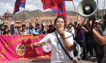 [Imágenes] Universitarios en Cusco apoyan a la población del Valle del Tambo que protesta en contra del proyecto Tía María.