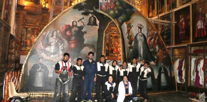 Arzobispado concluyó la restauración del lienzo «Nuestra Señora de Aránzazu»