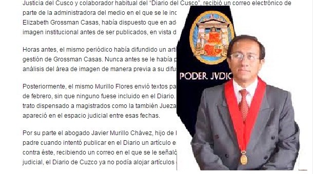 Diario del Cusco se presta a censurar artículos de opinión de juez superior