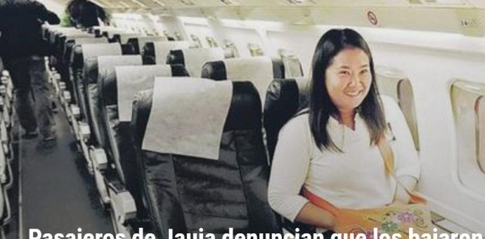 Pasajeros denuncian que los bajaron del avión para darle preferencia a Keiko Fujimori