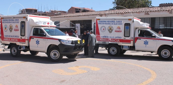 Adquieren modernas ambulancias equipadas para los distritos de Checca y Livitaca