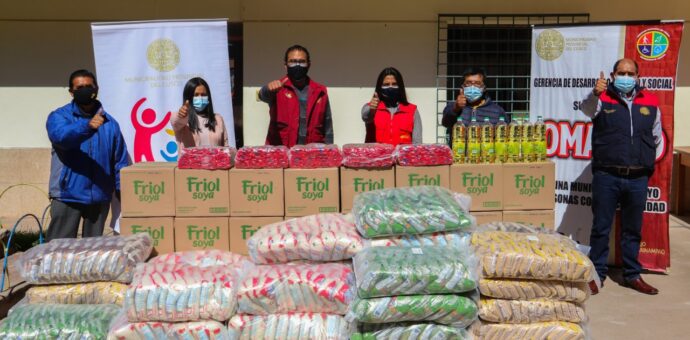 Cerca de 15 toneladas de alimentos fueron distribuidos a personas vulnerables