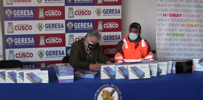 Hudbay donó 140 tablets a la Geresa Cusco para mejorar atención de salud y registro de datos